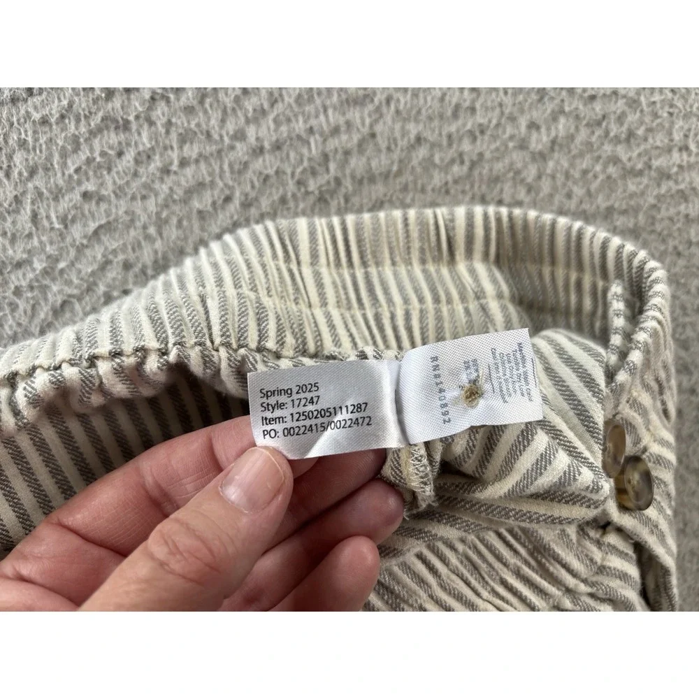 Marine Layer Allison Pants Womens XS Gray Striped Pull On Crop Tencel Casual - Picture 9 of 10